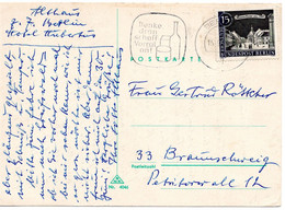 56052 - Berlin - 1963 - 15Pfg Alt-Berlin EF A AnsKte BERLIN - DENKE DRAN SCHAFF VORRAT AN! -> Braunschweig - Lettres & Documents