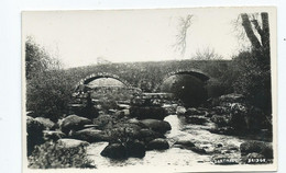 Devon Postcard Dartmoor Real Photo Rp Dartmeet Bridge Plain Back - Dartmoor