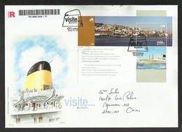 Portugal Europa CEPT 2012 Paquebot Principe Perfeito Bateau FDC Recommandée Avec Bloc Portugal Cruise Ship S/s R FDC - 2012