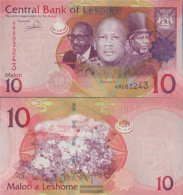 Lesotho Pick-number: 21b Uncirculated 2013 10 Maloti - Lesotho