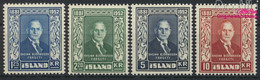 Island 281-284 (kompl.Ausg.) Postfrisch 1952 S. Björnsson (9916231 - Nuevos