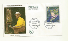 FDC TOULOUSE LAUTREC TP N° 1426  COTE 10 EUROS. - 1960-1969