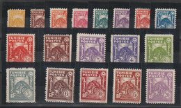 Tunisie 1944-45 Série Courante 250-67, 18 Val ** MNH - Unused Stamps