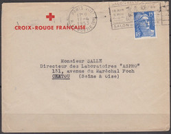 En-tete CROIX-ROUGE FRANCAISE  Sur Enveloppe De  PARIS VIII  Le 17 4 1953 Avec Sécap " SALON DES VACANCES..." - Red Cross