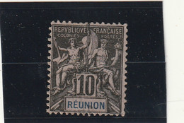 /// FRANCE ////  REUNION  N°  36 10 Cts Noir/lilas  Côte  4.50€ - Oblitérés