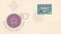 SCIENCE, ENERGY, ATOM, DUBNA JOINT INSTITUTE FOR NUCLEAR RESEARCH, COVER FDC, 1966, HUNGARY - Atome