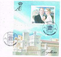 48177. Hojita MONACO 2011. Principes De Monaco, Museo Sellos Y Monedas. Mariage Princier - Usados