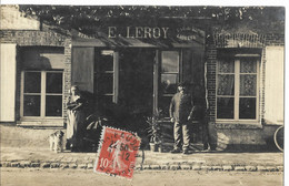 28   LANNERAY  CARTE  PHOTO   EPICERIE   ET   ETOFFES   LEROY - Other & Unclassified