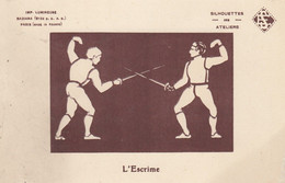 CPA (escrime) SILHOUETTES (carte Lumineuse) (b.theme15) - Fencing