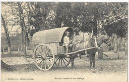 40   LANDES   MEUNIER  LANDAIS  ET  SON   ATTELAGE - Autres & Non Classés