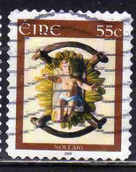 EIRE IRELAND IRLANDA 2008 CHRISTMAS INFANT JESUS NOLLAIG NATALE NOEL WEIHNACHTEN NAVIDAD 55c USED USATO OBLITERE' - Used Stamps