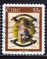 EIRE IRELAND IRLANDA 2008 CHRISTMAS INFANT JESUS NOLLAIG NATALE NOEL WEIHNACHTEN NAVIDAD 55c USED USATO OBLITERE' - Used Stamps