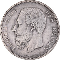 Monnaie, Belgique, Leopold II, 5 Francs, 5 Frank, 1867, TB+, Argent, KM:24 - 5 Frank