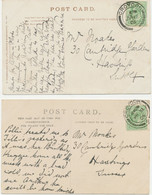 GB „CROYDON / +„ (LONDON) CDS Double Circle On Two Superb HILDESHEIMER Postcards Both Addressed To The Same Address In - Brieven En Documenten