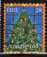 EIRE IRELAND IRLANDA 1997 CHRISTMAS TREE NOLLAIG NATALE NOEL WEIHNACHTEN NAVIDAD 28p USED USATO OBLITERE' - Used Stamps