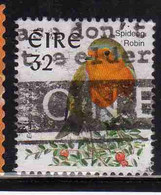 EIRE IRELAND IRLANDA 1997 BIRDS FAUNA SPIDEOG ROBIN BIRD 32c USED USATO OBLITERE' - Used Stamps