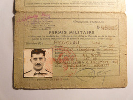 PERMIS DE CONDUIRE MILITAIRE - 1957 - POIDS LOURDS - LOUIS REGOLINI CHAMBERY 1957 - AIN HARROUDA MAROC - HORYATTE - Camiones