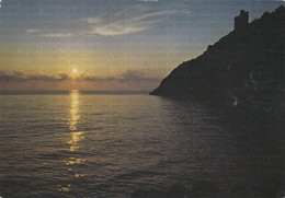 CARTOLINA  S.FELICE CIRCEO,LATINA,LAZIO,TORRE FICO-TRAMONTO-MARE,SOLE,ESTATE,VACANZA,SPIAGGIA,BARCHE,VIAGGIATA 1984 - Latina