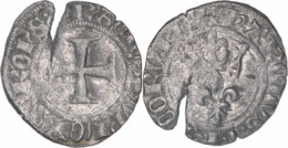 France - Double Tournois Dit Niquet De Charles VI, Atelier De Paris - 2.04 G. - 12-162 - 1380-1422 Karel VI De Waanzinnige