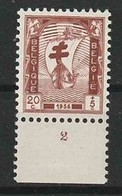 Belgie OCB 998 ** MNH Met Plaatnummer 2. - ....-1960