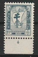 Belgie OCB 1001 * MH Met Plaatnummer 4. - ....-1960