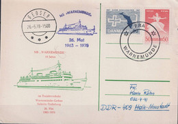 Dänemark Denmark - 15 Jahre "MS Warnemünde" Trajektverkehr Gedser-Warnemünde (MiNr: 464 + 611) 1978 - Siehe Scan LESEN - Storia Postale