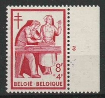 Belgie OCB 1004 * MH Met Plaatnummer 3. - ....-1960