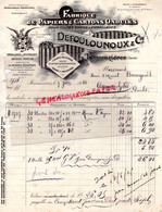 16- ROUMAZIERES- RARE LETTRE EN TETE DEFOULOUNOUX-FABRIQUE PAPIERS CARTONS ONDULES-CARTONNERIE IMPRIMERIE-1915 - Druck & Papierwaren