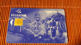 Phonecard Atomium Bruxelles 500 BEF  HH 31.10.2001 Used Tirage 15.000 EX - Con Chip
