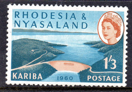 RHODESIA & NYASALAND - 1960 KARIBA HYDRO-ELECTRIC SCHEME 1/3 STAMP MNH ** SG 35 - Rhodesia & Nyasaland (1954-1963)