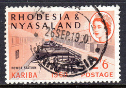 RHODESIA & NYASALAND - 1960 KARIBA HYDRO-ELECTRIC SCHEME 2/6 STAMP FINE USED SG 36 - Rhodesia & Nyasaland (1954-1963)