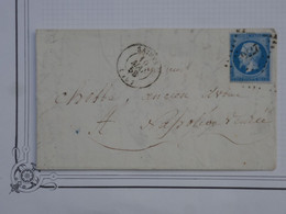 BK 10 FRANCE BELLE  LETTRE 1858 SAINTES A  NAPOLEON  +N° 14+  AFFRANC. INTERESSANT - 1853-1860 Napoleon III