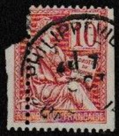 FRANCE- 116  MOUCHON VARIETE SPECTACULAIRE DE LA DENTELURE CACHET PHILIPPEVILLE ALGERIE OBL USED - Used Stamps