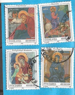 1993  2037-40  JUGOSLAVIJA JUGOSLAWIEN RELIGION IKONEN INTERESSANT USED - Used Stamps