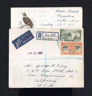 14619-NEW ZEALAND-.AIRMAIL REGISTERED COVER WELLINGTON To CALIFORNIA (usa).1947.WWII.BRITISH Colonies.envelope AERIEN - Covers & Documents