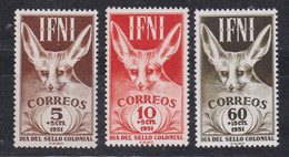 IFNI 1951 - Serie Completa Nueva Sin Fijasellos Edifil Nº 76/78 -MNH- - Ifni