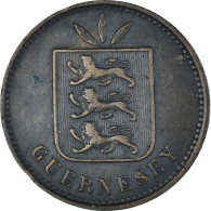 Monnaie, Guernesey, 4 Doubles, 1902, Heaton, Birmingham, TB, Bronze, KM:5 - Guernesey