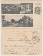 Oblitération De Samsoun Sur 5 C Type Blanc Du Levant Sur CP Souvenir De Samsoun - Covers & Documents