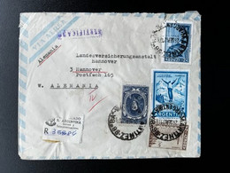 ARGENTINA 1967 REGISTERED AIR MAIL LETTER MARTINEZ TO HANNOVER GERMANY 26-09-1967 - Brieven En Documenten