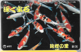 CARTE-MAGNETIQUE-JAPON-105-1990-POISSONS -TBE- - Pesci