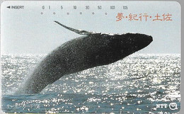 CARTE-MAGNETIQUE-JAPON-105-1990-BALEINE-TBE/RARE - Otros & Sin Clasificación