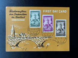GERMANY SAAR SAARLAND SARRE 1956 MAXIMUM CARD WINTERBERG MONUMENT - Cartes-maximum