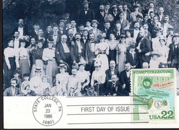 United States - 1986 - Postcard - FDC Postmark - American Philatelic Asoc. Annual Convention 1898 - Sonstige & Ohne Zuordnung