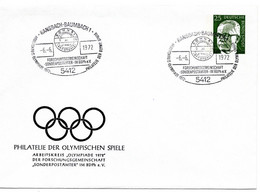 56096 - Bund - 1972 - 25Pfg Heinemann PGAUmschl "Olympia" SoStpl RANSBACH-BAUMBACH - ARBEITSKREIS OLYMPIADE 1972 ,,, - Summer 1972: Munich