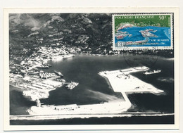 POLYNESIE FRANCAISE - Carte Maximum 50F Port De Papeete - 30 Juin 1966 - Cartoline Maximum