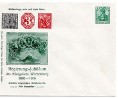 56141 - Deutsches Reich - 1906 - 5Pfg Germania PGAUmschl "Regierungs-Jubilaeum Wuerttemberg", Ungebraucht - Sonstige & Ohne Zuordnung