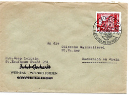56144 - DDR - 1954 - 24Pfg Leipziger Messe EF A Bf LEIPZIG - LEIPZIGER MESSE 1954 -> Westdeutschland - Covers & Documents