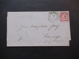 Altdeutschland 1869 NDP Michel Nr.4 EF 2x Stempel K2 Tschichertzig Heute Cigacice (Polen)  Faltbrief Mit Inhalt - Cartas & Documentos
