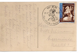 56186 - Deutsches Reich - 1942 - 6Pfg Postkongress EF A AnsKte SoStpl WIEN - EUROPAEISCHER POSTKONGRESS -> Angermuende - Storia Postale