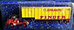 Cirque PINDER - Camion Semi-Remorque " Éléphants " .- Plus Un Poster / Affiche " La Piste Aux étoiles " . - Camions, Bus Et Construction